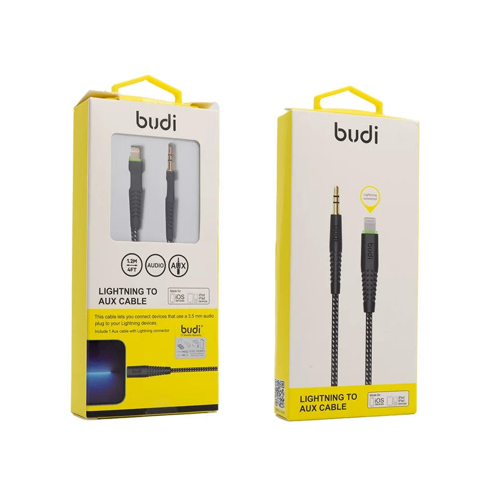 Budi Lightning to AUX Cable DC150LXA12B